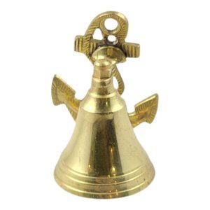 Nautical Decor Antique Anchor Bell Maritime Brass Bronze Wall Mount India 4"